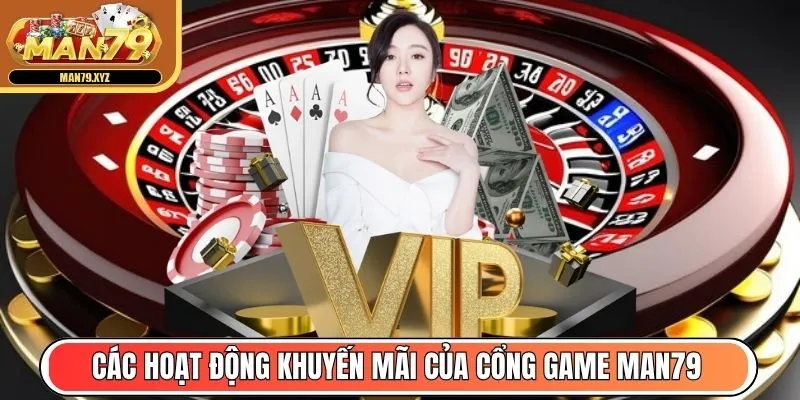 Các hoạt động khuyến mãi của cổng game Man79